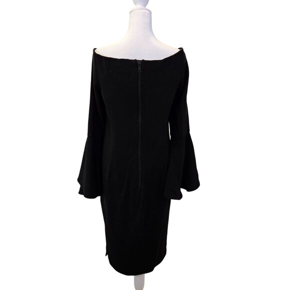 Bardot Off the Shoulder Bell Sleeve Sheath Dress Size 10 - Picture 2 of 8